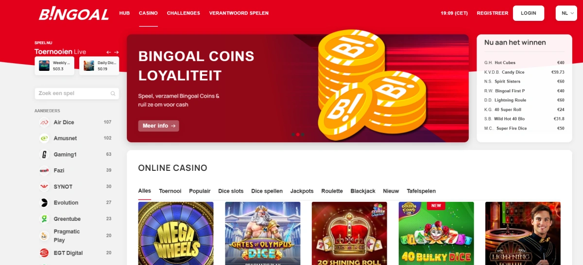 Bingoal casino online België - spelersoverzicht